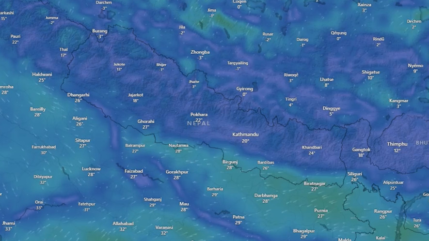 कोशी, बागमती र गण्डकीमा मेघगर्जन र चट्याङसहित पानी पर्ने सम्भावना