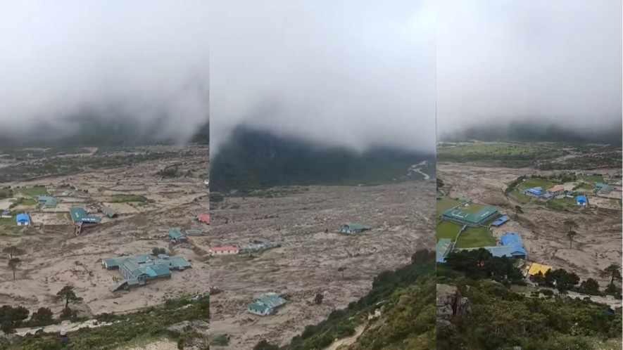 हिम पहिरोका कारण थामे गाउँ प्रभावित