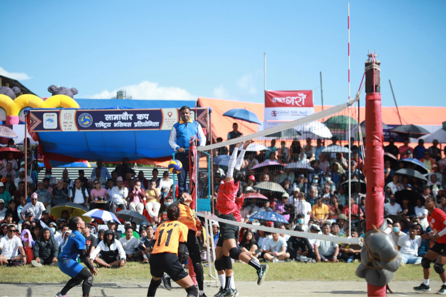 लामाचौर कप भलिबलको उपाधि एपिएफलाई