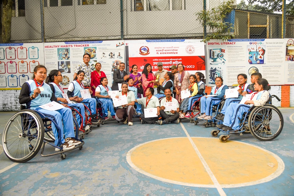 उपत्यकाव्यापी महिला व्हील चेयर बास्केटबल प्रतियोगिता २०८२